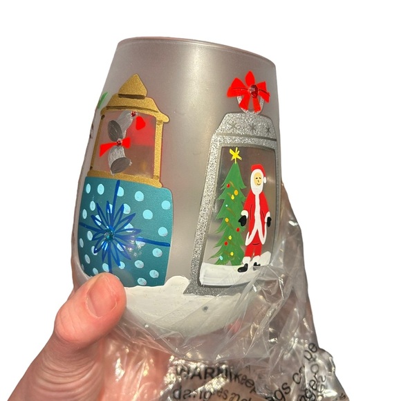 NEW Lolita Festive Lanterns Hand-Painted Artisan Stemless Wine Glass 20oz - Picture 6 of 6